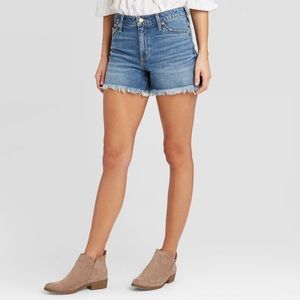 High-Rise Jean Shorts - Medium Wash Size 2